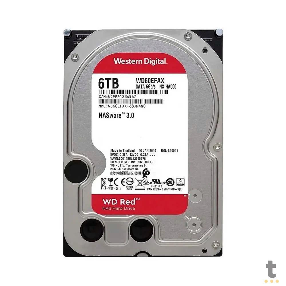 Hd Para Servidor Nas 6tb Western Digital WD Red Nas Sata 6gb/S 64mb - WD60EFAX Truedata