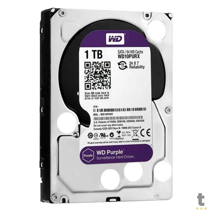 Hd Para Vigilância 1tb Western Digital WD Purple Surveillance Sata 6gb/S - WD10PURZ Truedata
