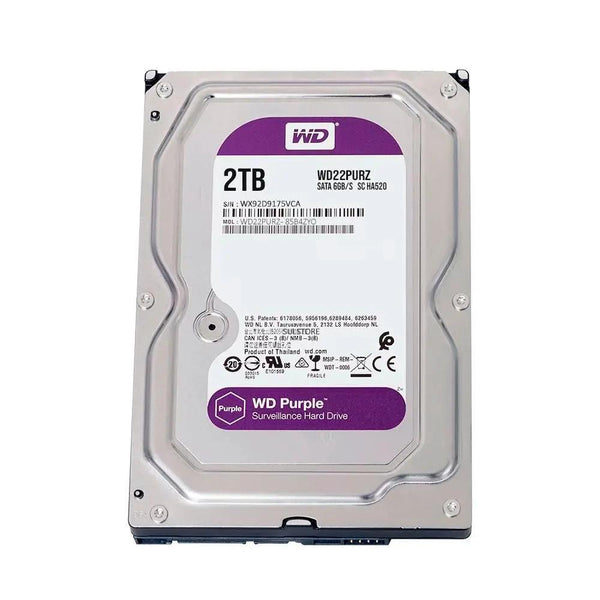 Hd Para Vigilância 2tb Western Digital Wd Purple Sata 6gb/S 256mb - WD22PURZ