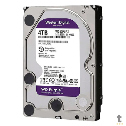Hd Para Vigilância 4tb Western Digital WD Purple Sata 6gb/S 64mb - WD40PURZ Truedata