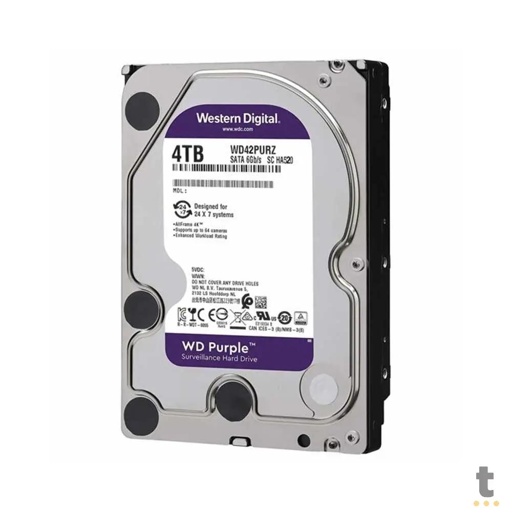 Hd Para Vigilância 4tb Western Digital WD Purple Surveillance Sata 6gb/S - WD42PURZ Truedata