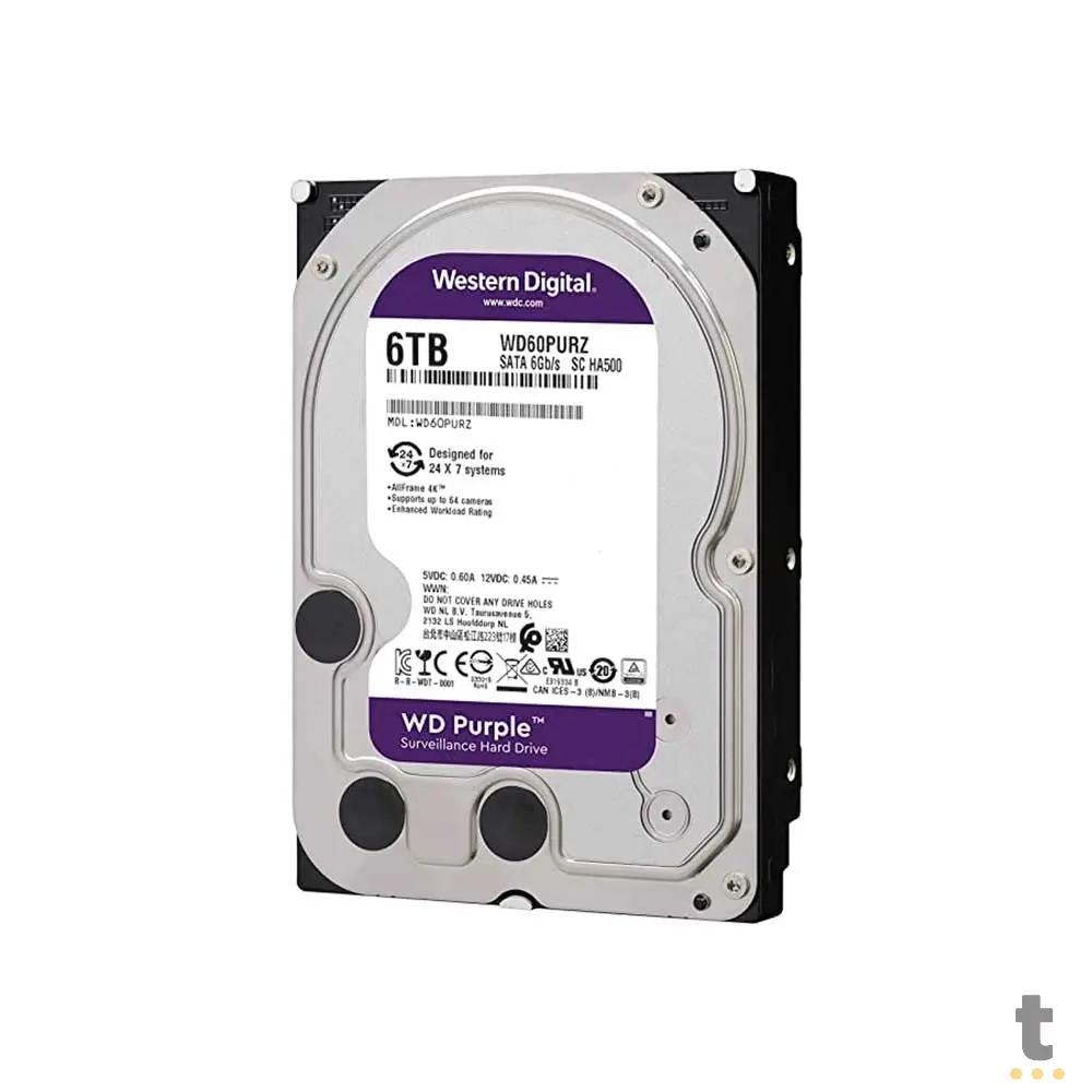 Hd Para Vigilância 6tb Western Digital WD Purple Surveillance Sata3 6gb/s - WD63PURZ Truedata