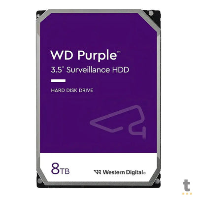 Hd Para Vigilância 8tb Western Digital Wd Purple Sata 6gb/S 256mb - WD85PURZ