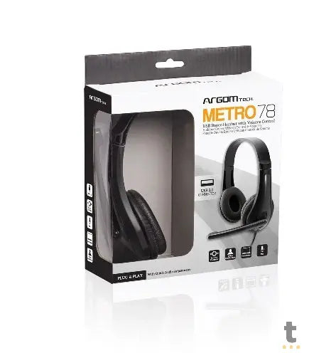 Headset Argom Pro USB Preto - ARG-HS-0078 Truedata