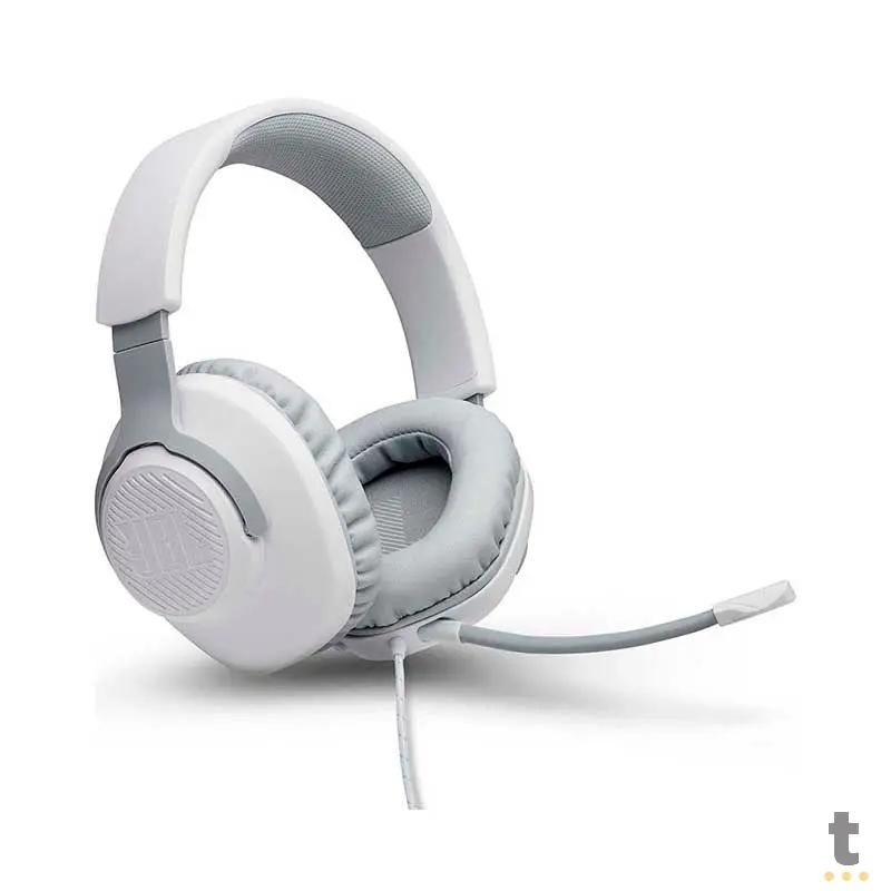 Headset Gamer Jbl Quantum 100 P3 com Adaptador P2 Branco - 582003 Truedata