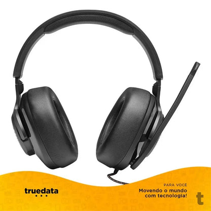 Headset Gamer Jbl Quantum 300 P2 com Adaptador USB Preto - 581596 Truedata