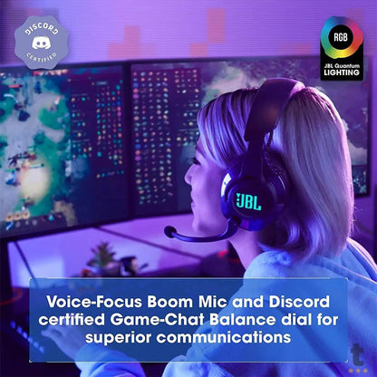 Headset Gamer Jbl Quantum 600 Wireless Preto Preto c/ RGB Truedata