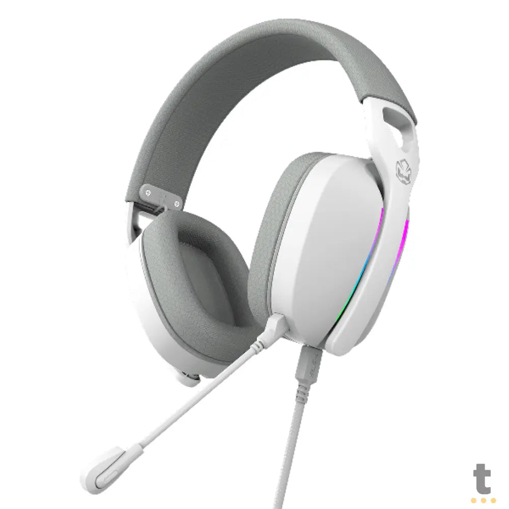 Headset Gamer PCYes Nowy White Ghost Usb Surround Rgb C/ Mic Destacável Branco - HGNW40WG Truedata
