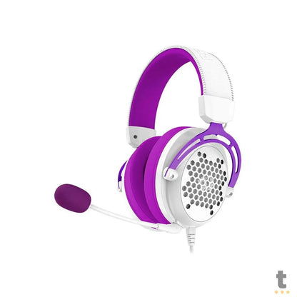 Headset Gamer Redragon Diomedes 7.1 Branco e Roxo - H388-WP Truedata