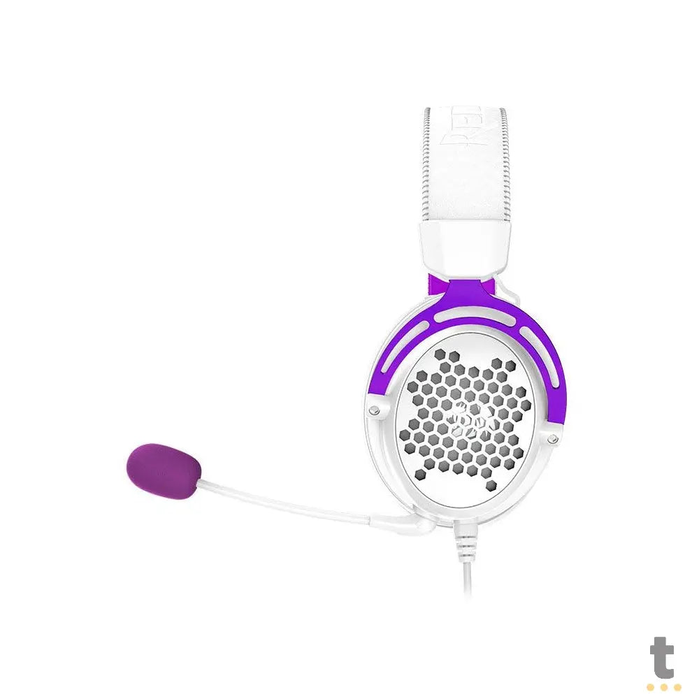 Headset Gamer Redragon Diomedes 7.1 Branco e Roxo - H388-WP Truedata