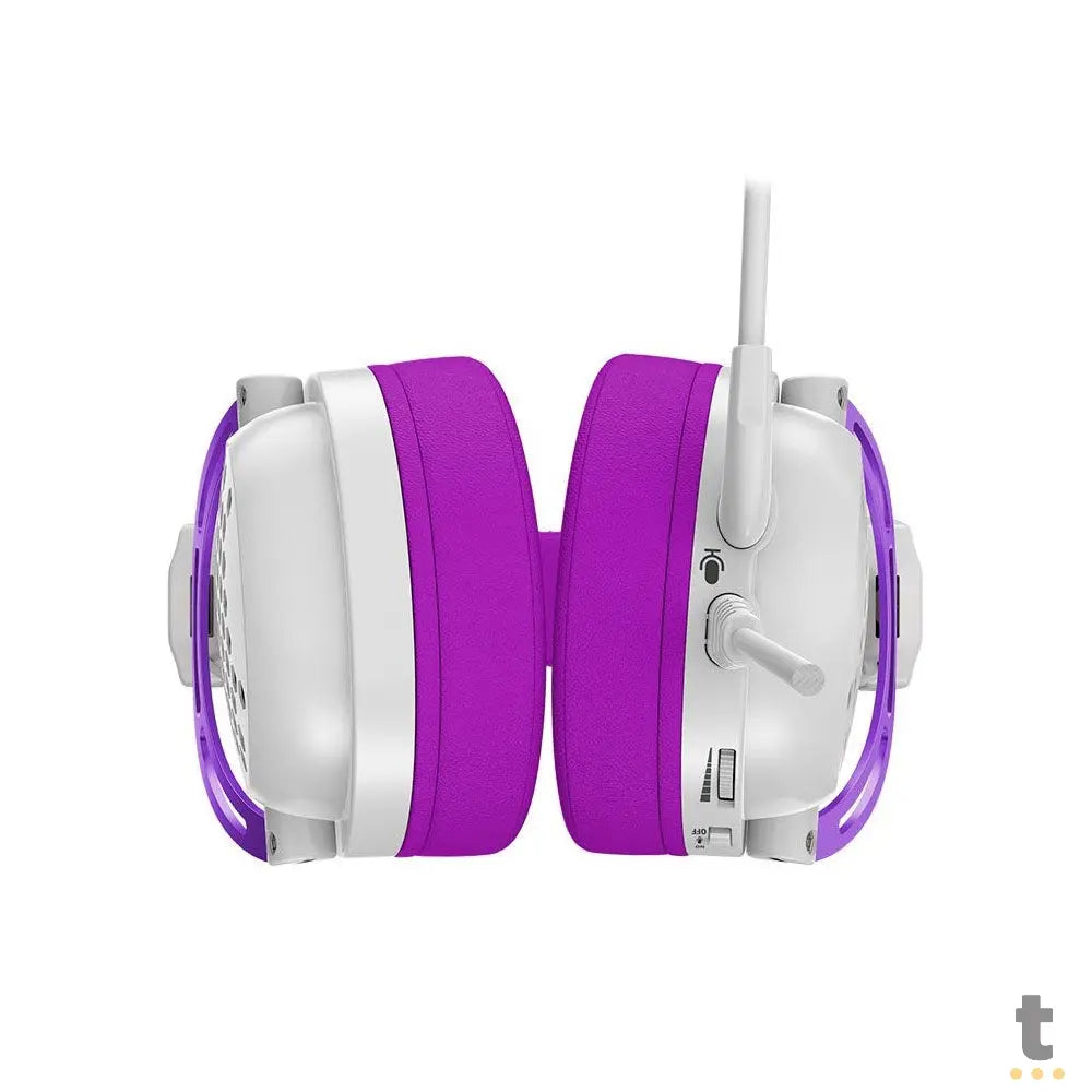 Headset Gamer Redragon Diomedes 7.1 Branco e Roxo - H388-WP Truedata