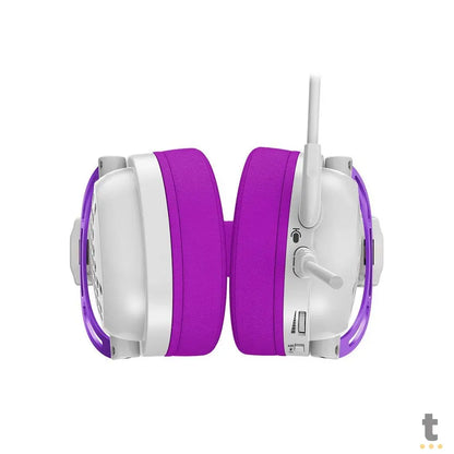 Headset Gamer Redragon Diomedes 7.1 Branco e Roxo - H388-WP Truedata
