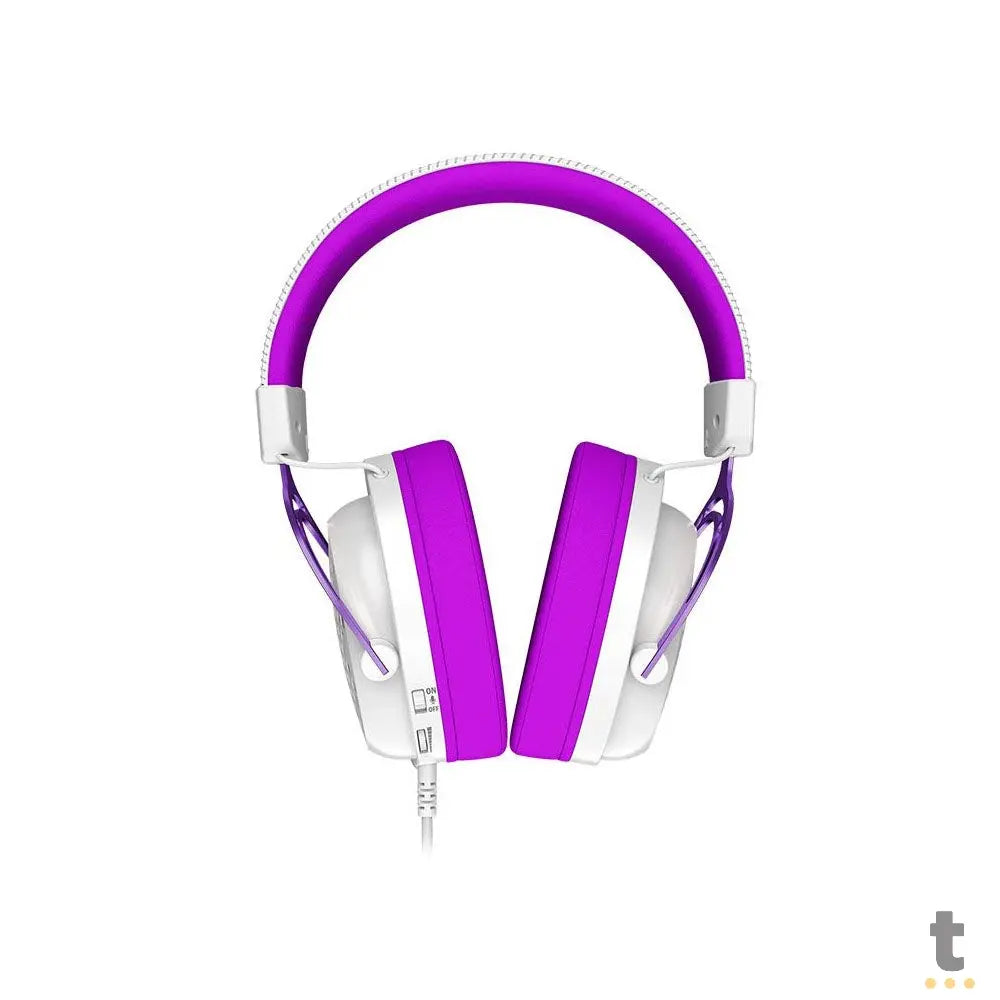Headset Gamer Redragon Diomedes 7.1 Branco e Roxo - H388-WP Truedata