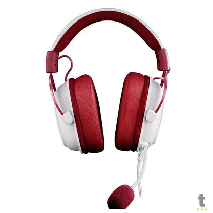 Headset Gamer Redragon Hero P3 Branco e Vermelho - H530-R Truedata