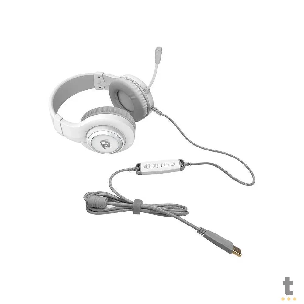 Headset Gamer Redragon Hylas USB / P2 7.1 Virtual Branco RGB - H371W-RGB Truedata
