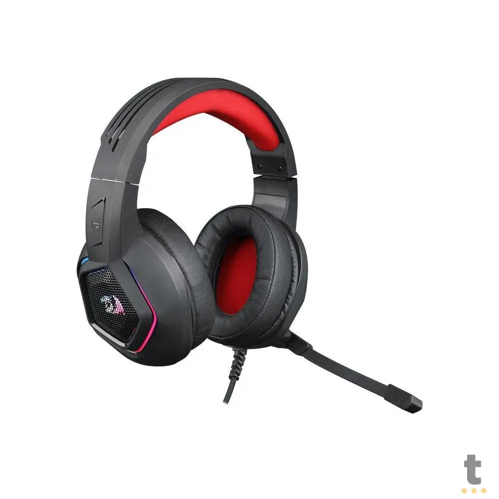 Headset Gamer Redragon Medea RGB Preto e Vermelho - H280 Truedata