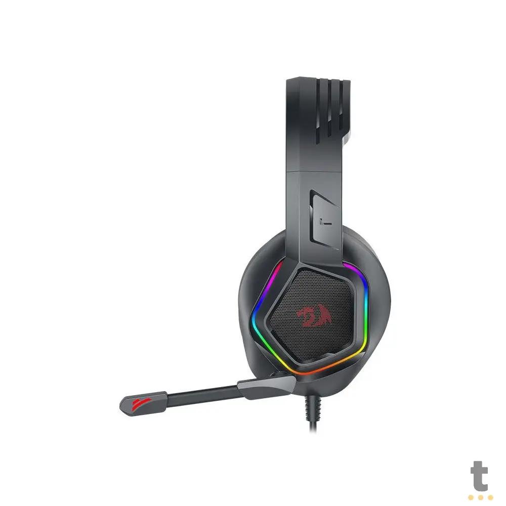 Headset Gamer Redragon Medea RGB Preto e Vermelho - H280 Truedata