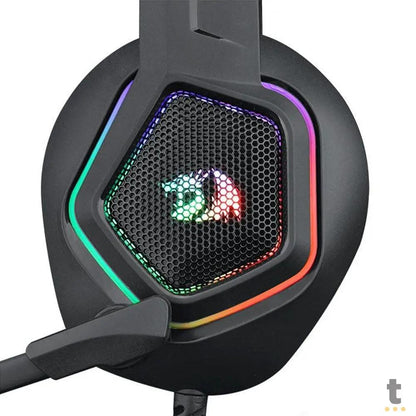 Headset Gamer Redragon Medea RGB Preto e Vermelho - H280 Truedata