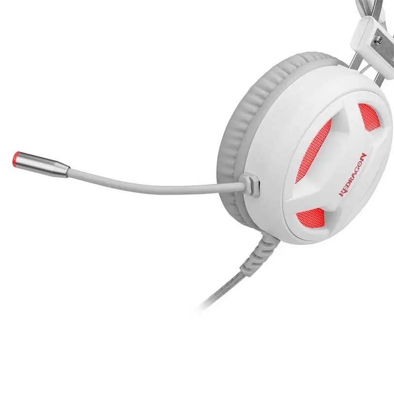 Headset Gamer Redragon Minos Lunar USB Branco - H210W Truedata