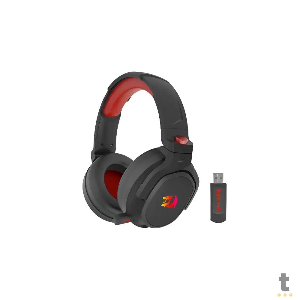 Headset Gamer Redragon Nomen Pro 7.1 RGB Microfone Retrátil USB-C Wireless Bluetooth Preto - H838-PRO Truedata