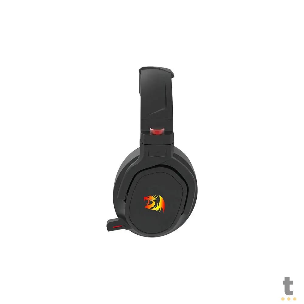 Headset Gamer Redragon Nomen Pro 7.1 RGB Microfone Retrátil USB-C Wireless Bluetooth Preto - H838-PRO Truedata