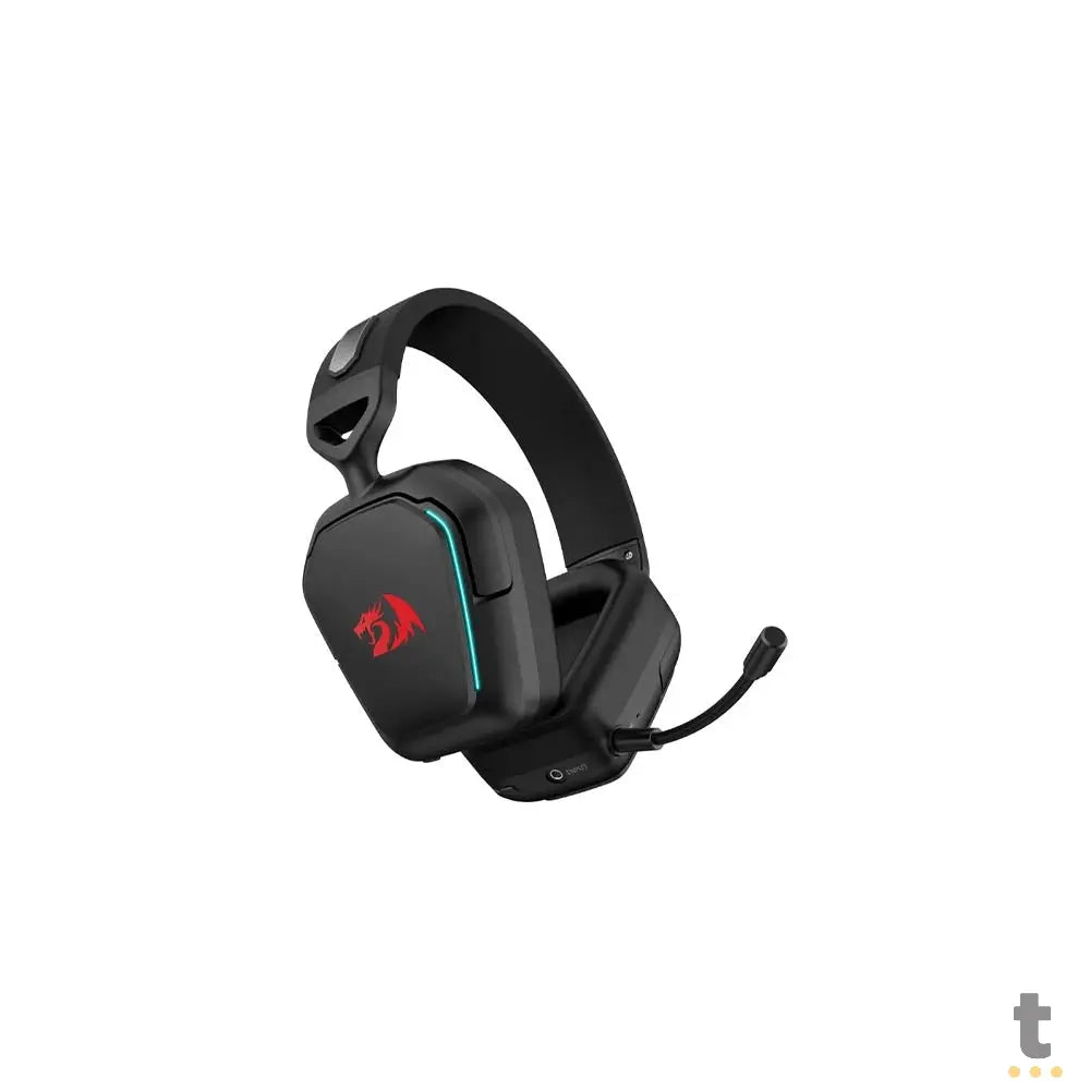 Headset Gamer Sem Fio Redragon Mira 7.1 RGB Microfone Removível C/ Cabo USB Tipo C Preto - H868 Truedata