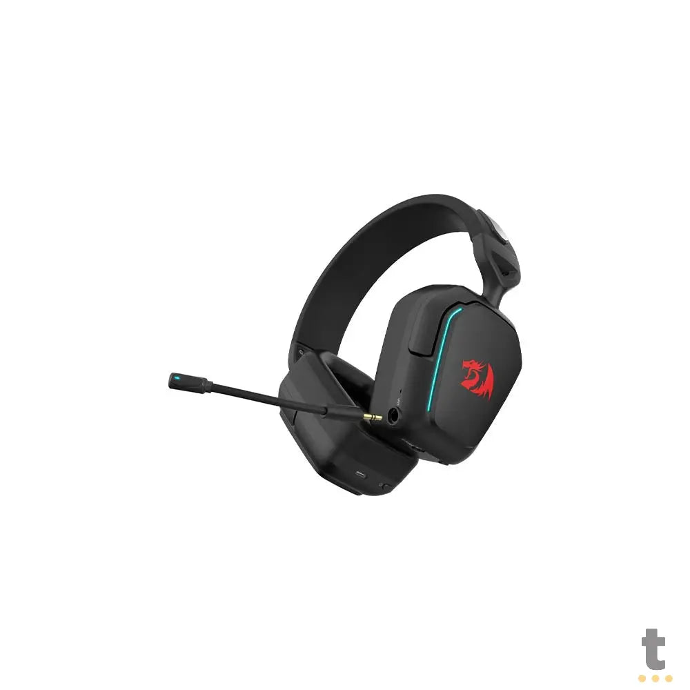 Headset Gamer Sem Fio Redragon Mira 7.1 RGB Microfone Removível C/ Cabo USB Tipo C Preto - H868 Truedata
