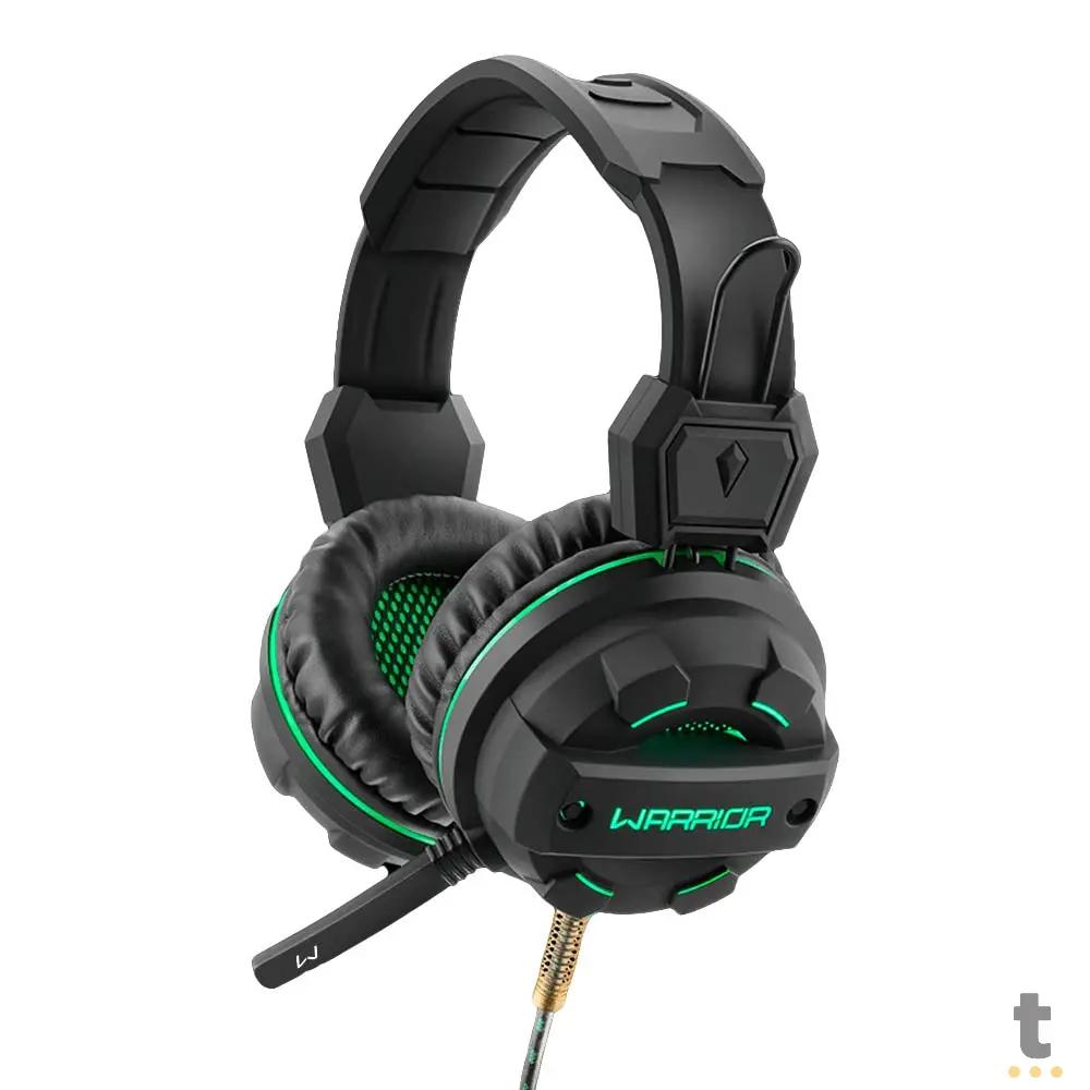 Headset Gamer Warrior Magne P2+USB Verde - PH143 Truedata