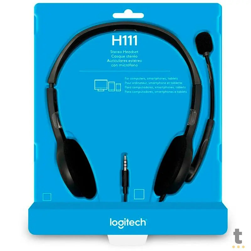 Headset Logitech Stereo P3 H111 - 981-000612 Truedata