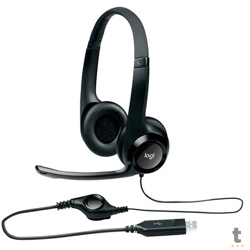 Headset Logitech Stereo Usb H390 981-000014 Truedata