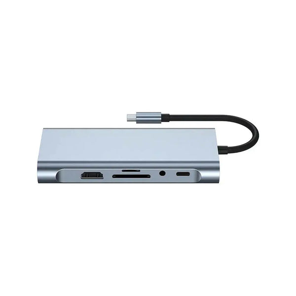 Hub Adaptador Dockstation USB Tipo C 11 em 1 HDMI / VGA / RJ45 / 4x USB 3.0 / Leitor de Cartão e Power Delivery 100W Gop