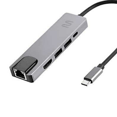 Hub Dock USB Tipo C 5 em 1 HDMI 4K RJ45 2x USB 3.0 e Power Delivery 100W Multi - AC447 Truedata
