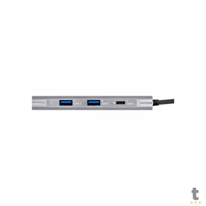 Hub Tipo C 2 Portas Usb + HDMI + Power Delivery 60w Vinik Preto - HC-4 Truedata