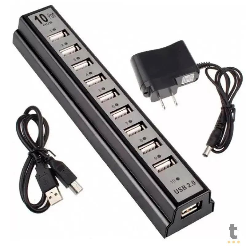 Hub Usb 10 Portas 2.0 High Speed C/Fonte Truedata