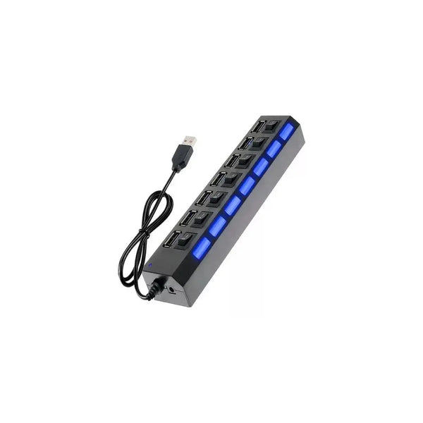 Hub Usb 2.0 7 Portas Riomartec Preto - USB 1X7
