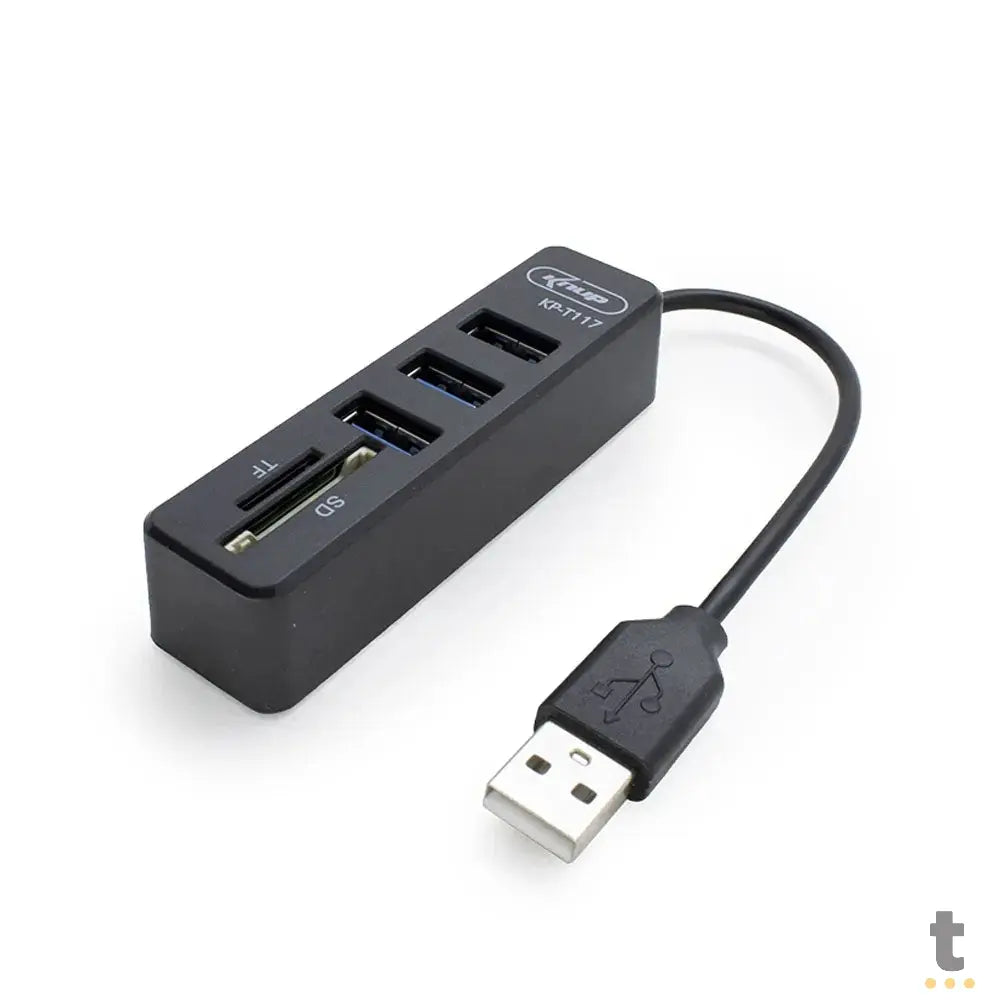 Hub Usb 3 Portas + Leitor de Cartão Knup KP-T117 Usb 2.0 Truedata