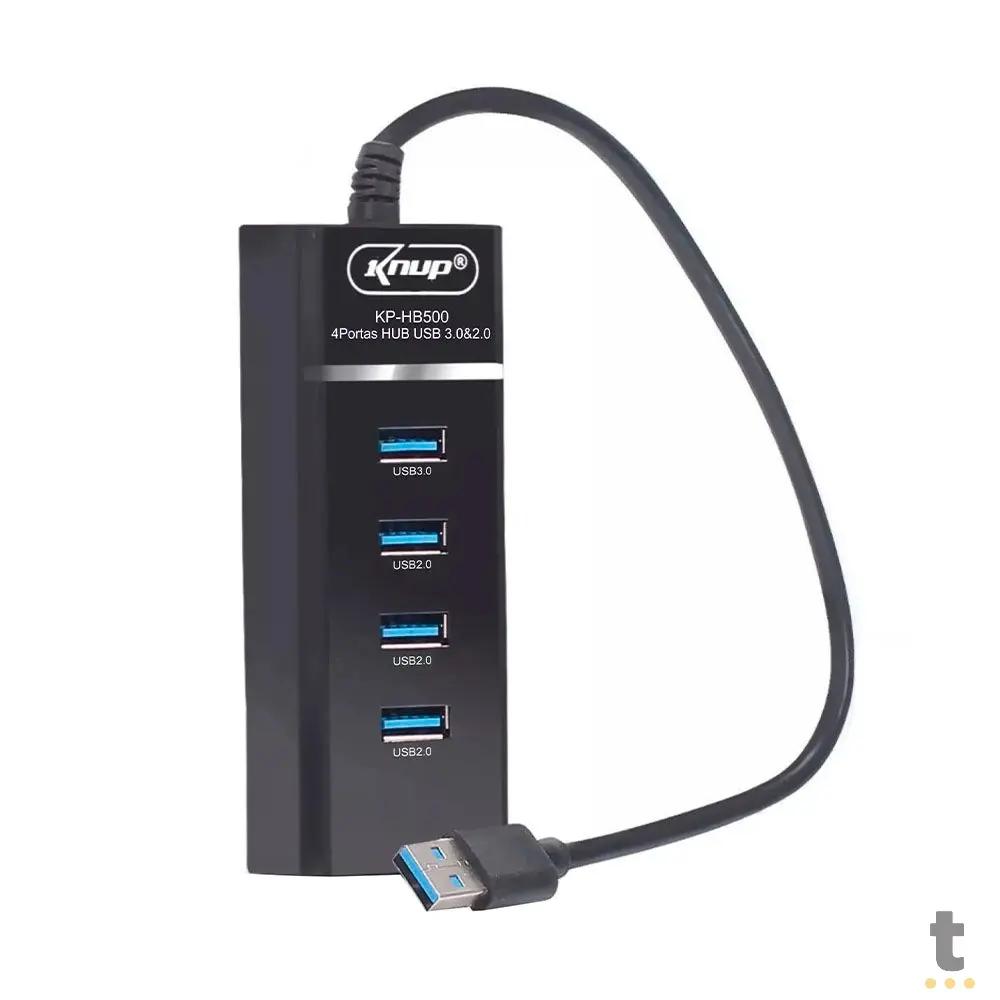 Hub Usb 4 Portas Knup 3.0 e 2.0 - KP-HB500 Truedata