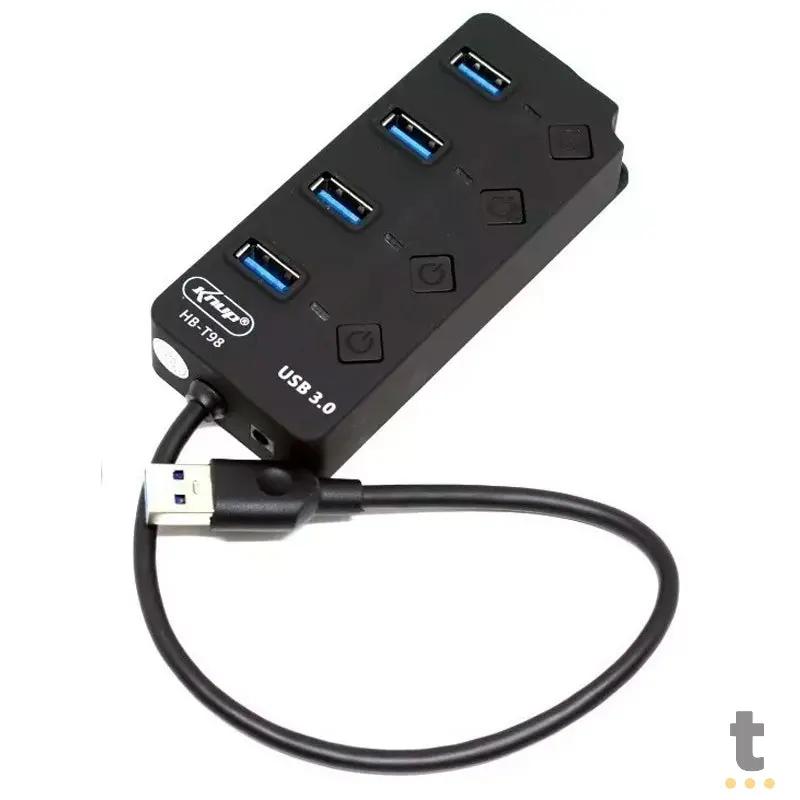 Hub Usb 4 Portas Knup Hb-T98 Usb 3.0 5 Gbps High Speed Truedata