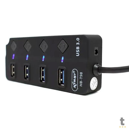 Hub Usb 4 Portas Knup Hb-T98 Usb 3.0 5 Gbps High Speed Truedata