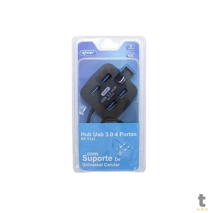 Hub Usb 4 Portas Knup kP-T121 Usb 3.0 5 Gbps High Speed Truedata