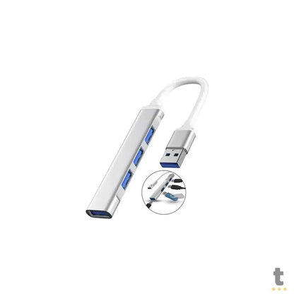 Hub Usb 4 Portas Usb 3.0 / 2.0 - DM-162 Truedata