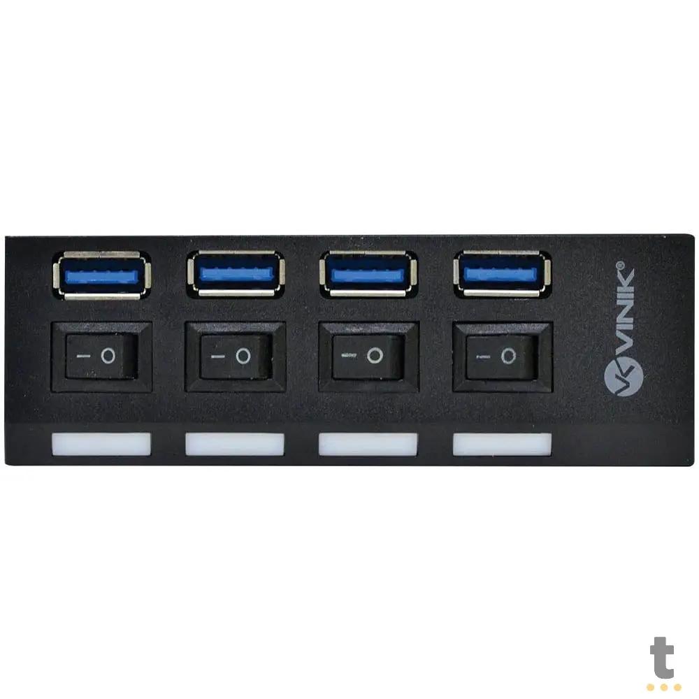 Hub Usb 4 Portas Vinik Usb 3.0 Com Interruptor - HUV-50 Truedata