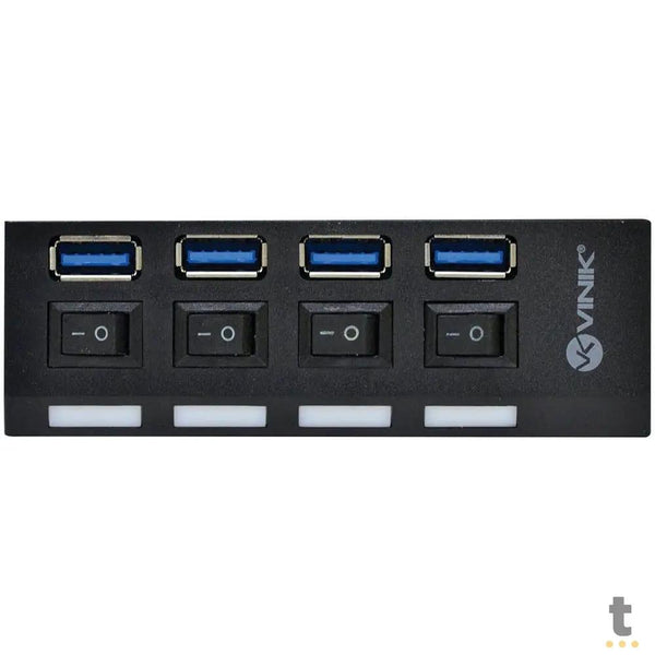 Hub Usb 4 Portas Vinik Usb 3.0 Com Interruptor - HUV-50