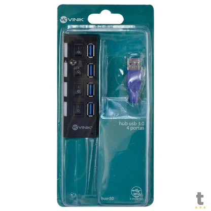 Hub Usb 4 Portas Vinik Usb 3.0 Com Interruptor - HUV-50 Truedata
