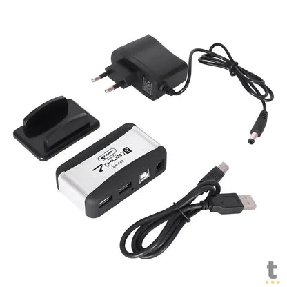 Hub Usb 7 Portas 2.0 High Speed C/Fonte Knup Hb-T68 Truedata