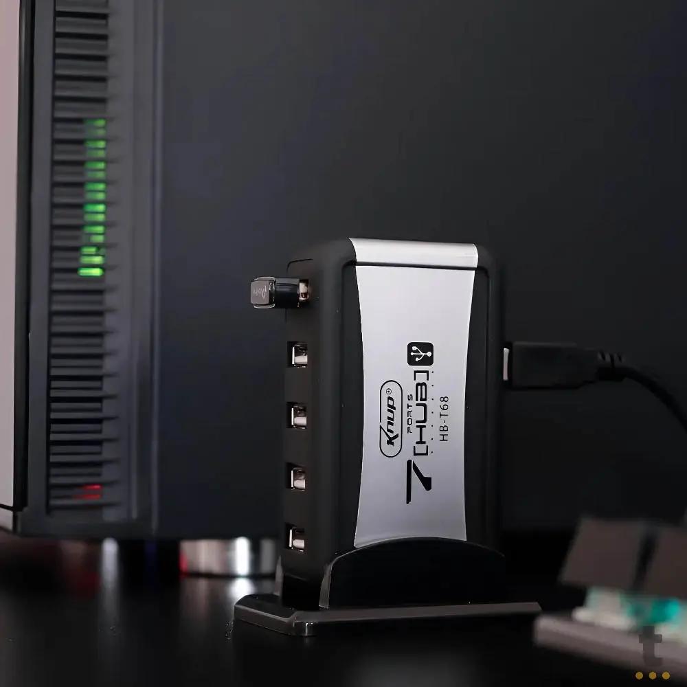 Hub Usb 7 Portas 2.0 High Speed C/Fonte Knup Hb-T68 Truedata