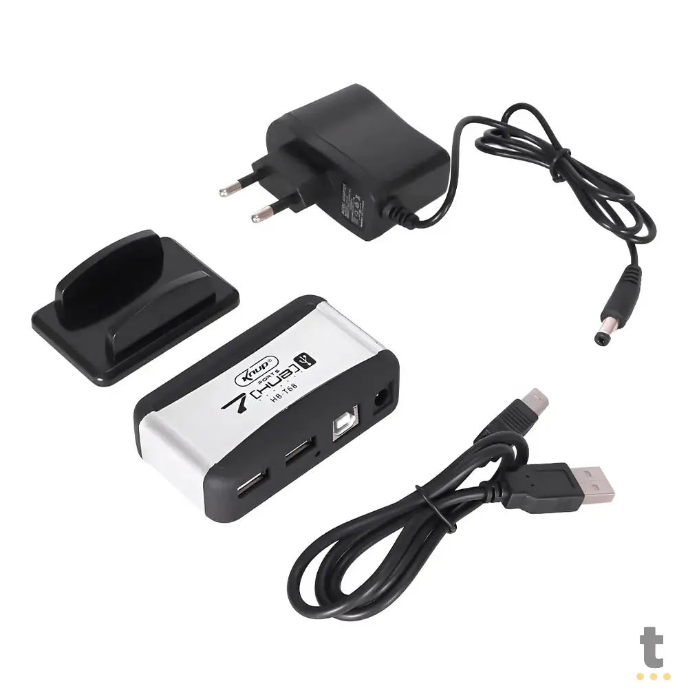 Hub Usb 7 Portas 2.0 High Speed C/Fonte Knup Hb-T68 Truedata