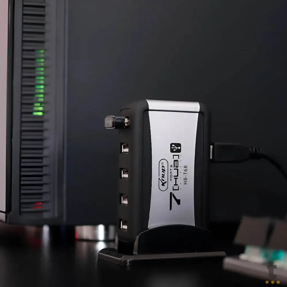 Hub Usb 7 Portas 2.0 High Speed C/Fonte Knup Hb-T68 Truedata