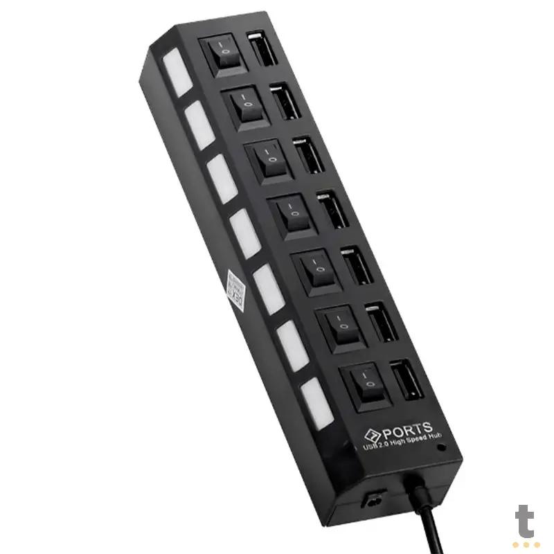 Hub Usb 7 Portas 2.0 High Speed - HUB-7 Truedata