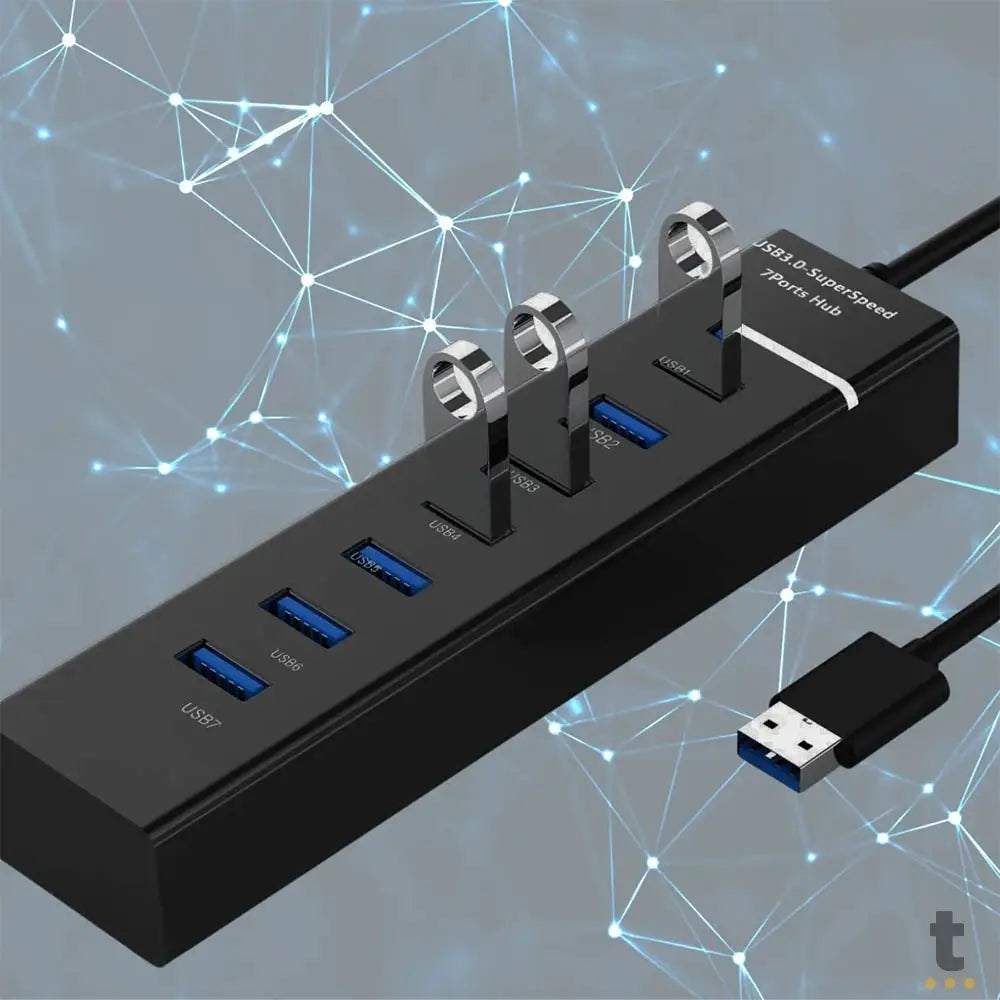 Hub Usb 7 Portas 3.0 Hi-Speed Truedata